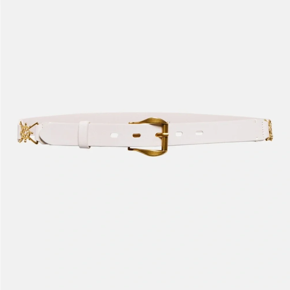 NEW NWT Zimmerman Nautical leather belt M/L